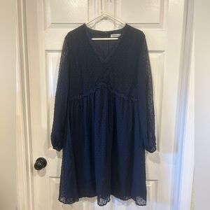 Elegant Navy Blue Mini Dress